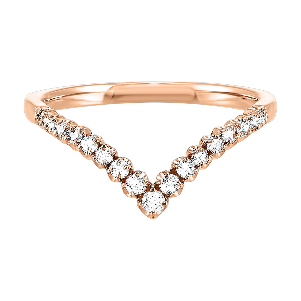 10Kt Rose Gold Diamond 1/5Ctw Ring