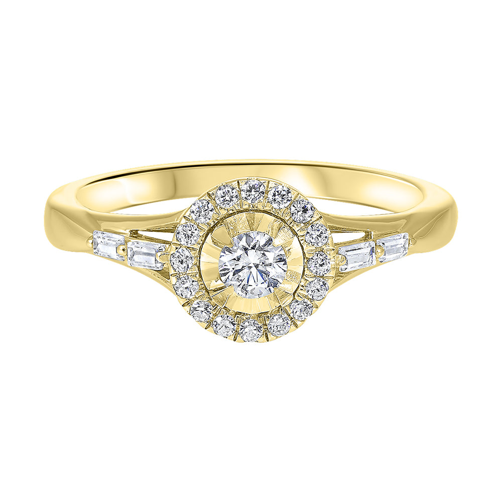 14Kt Yellow Gold Diamond 1/3Ctw Ring