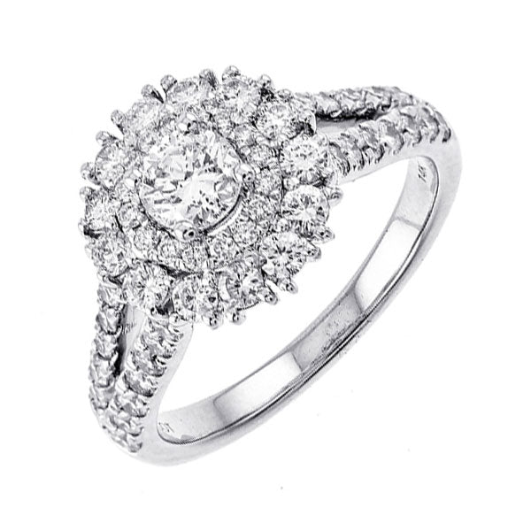 14Kt White Gold Diamond 1 1/2Ctw Ring