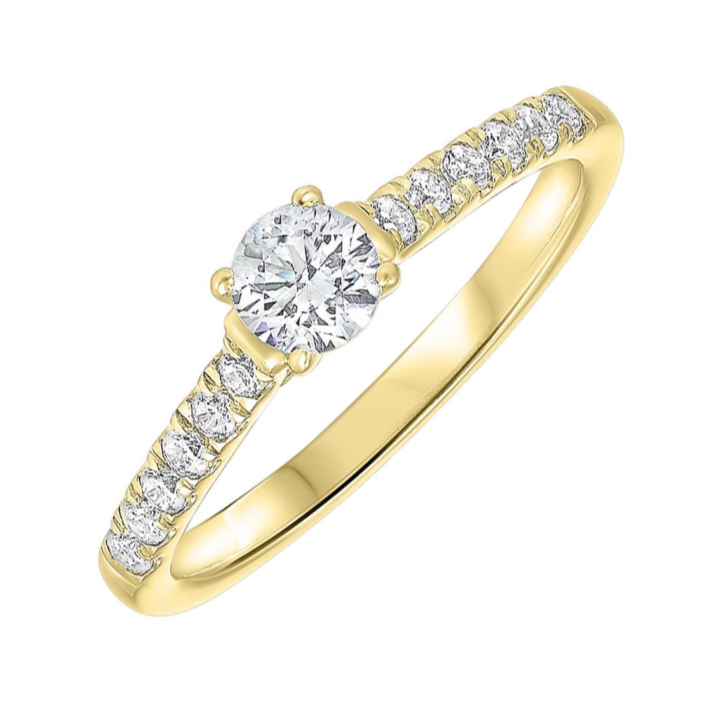 14Kt Yellow Gold Diamond 5/8Ctw Ring