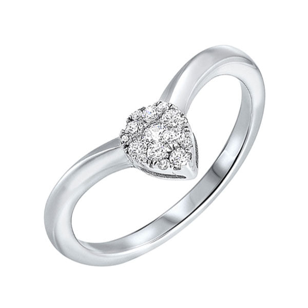 10Kt White Gold Diamond 1/5Ctw Ring