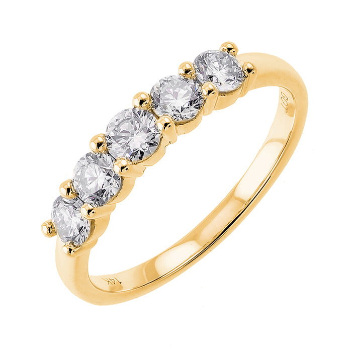 14Kt Yellow Gold Diamond 3/4Ctw Ring