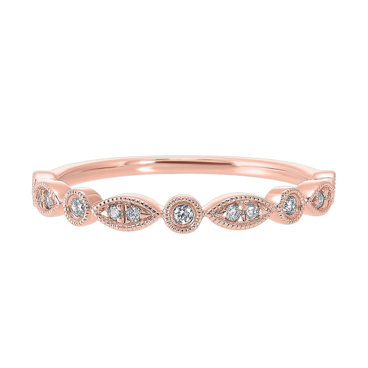10Kt Rose Gold Diamond 1/10Ctw Ring