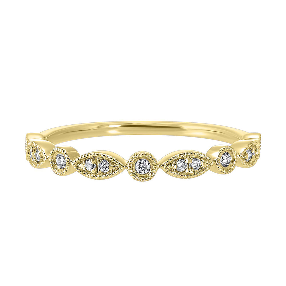 14Kt Yellow Gold Diamond 1/10Ctw Ring