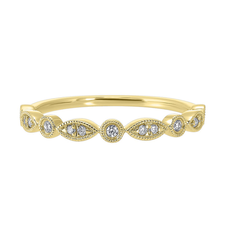 14Kt Yellow Gold Diamond 1/10Ctw Ring