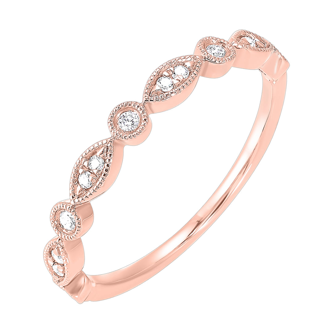 10Kt Rose Gold Diamond 1/10Ctw Ring
