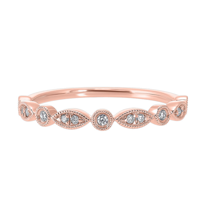 14Kt Rose Gold Diamond 1/10Ctw Ring