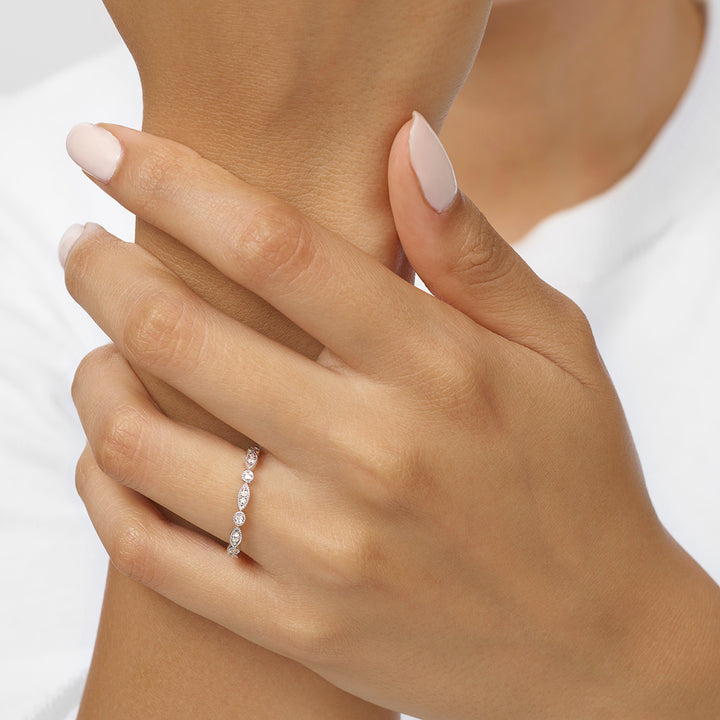 14Kt White Gold Diamond 1/10Ctw Ring