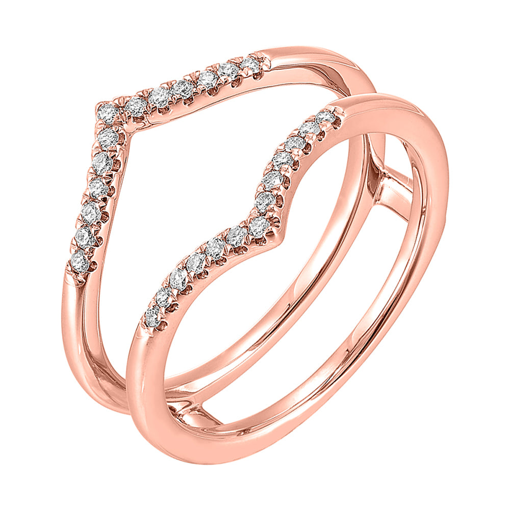 14Kt Rose Gold Diamond 1/6Ctw Ring