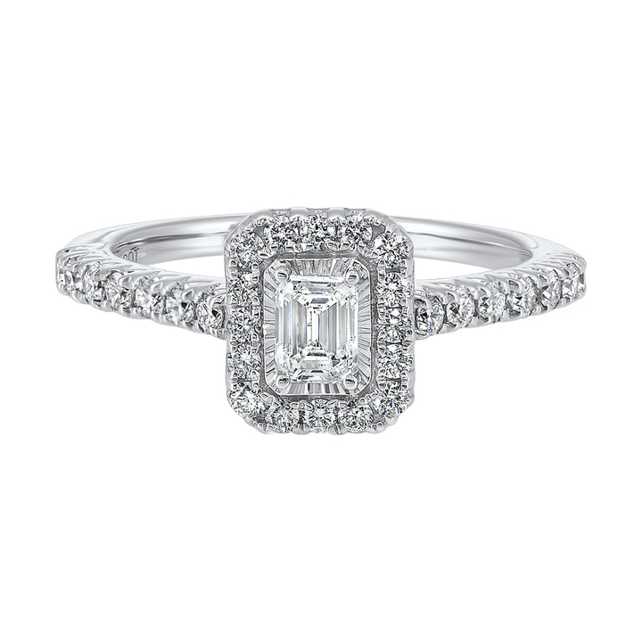 Silver White Diamond 3/4Ctw Ring