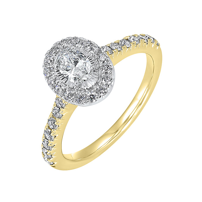 14Kt Yellow Gold Diamond 3/4Ctw Ring