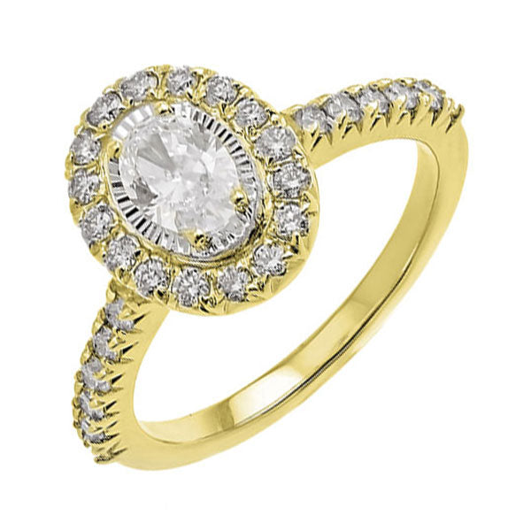 14Kt Yellow Gold Diamond 1Ctw Ring