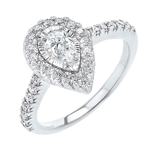 14Kt White Gold Diamond 1Ctw Ring