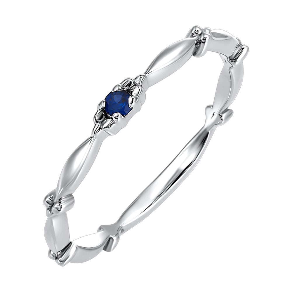 10Kt White Gold & Sapphire 1/25Ctw Ring