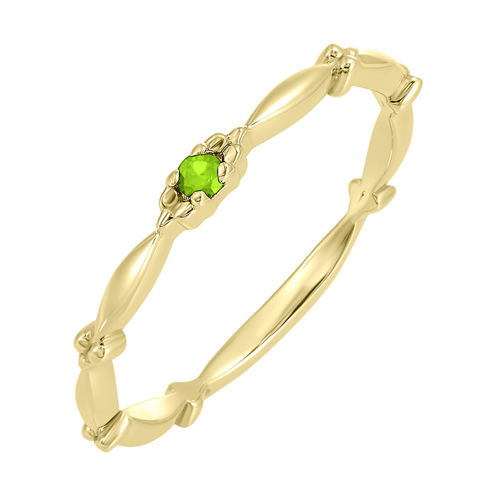 10Kt Yellow Gold Peridot 1/25Ctw Ring