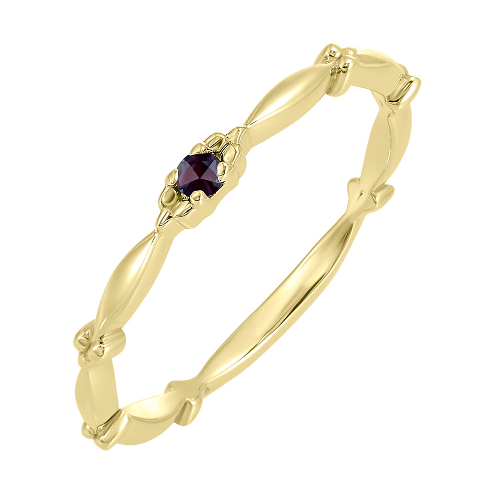 10Kt Yellow Gold Syn Alexandrite 1/25Ctw Ring