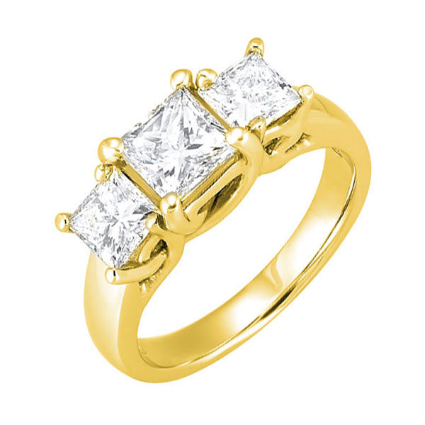 14Kt Yellow Gold Diamond 1Ctw Ring