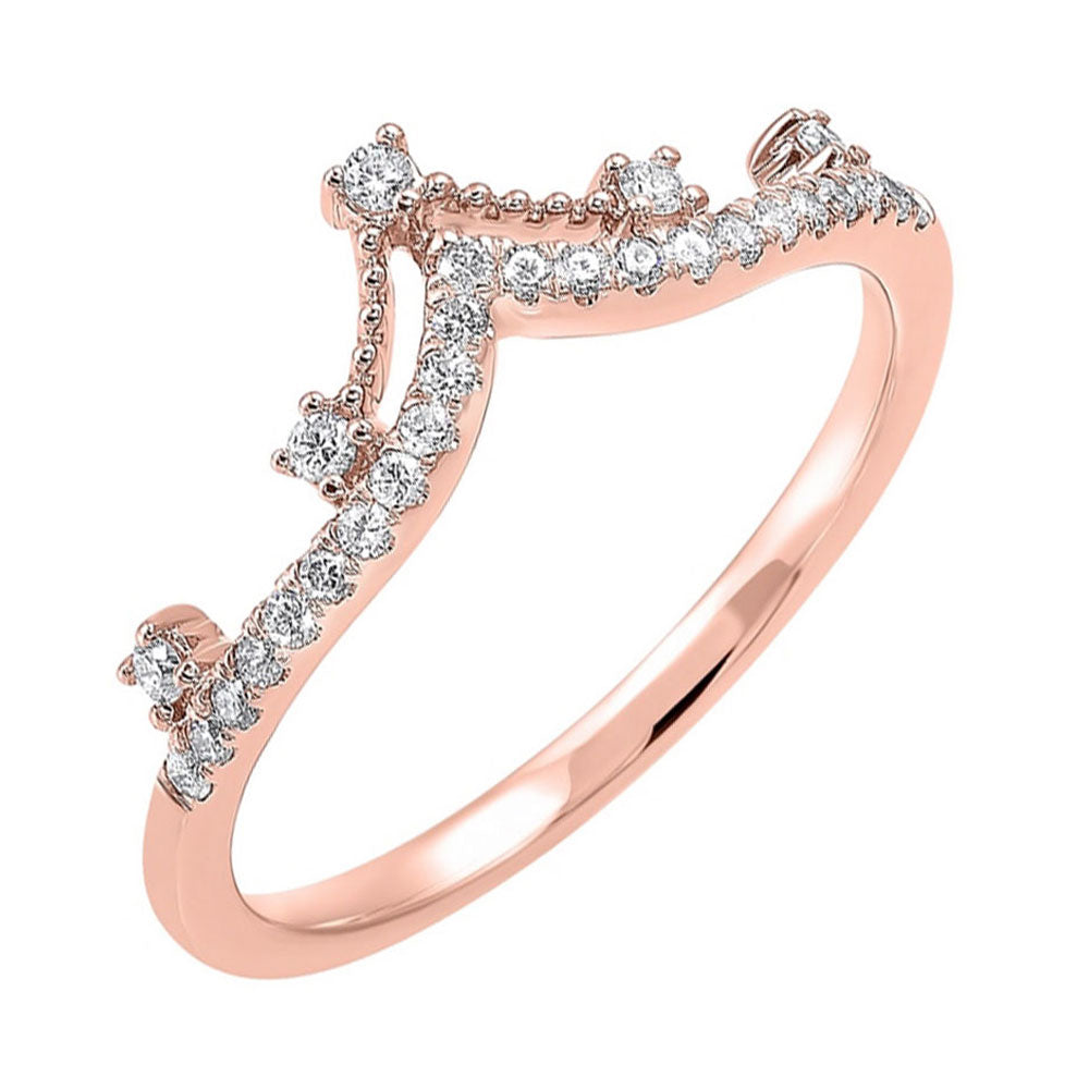 14Kt Rose Gold Diamond 1/5Ctw Ring