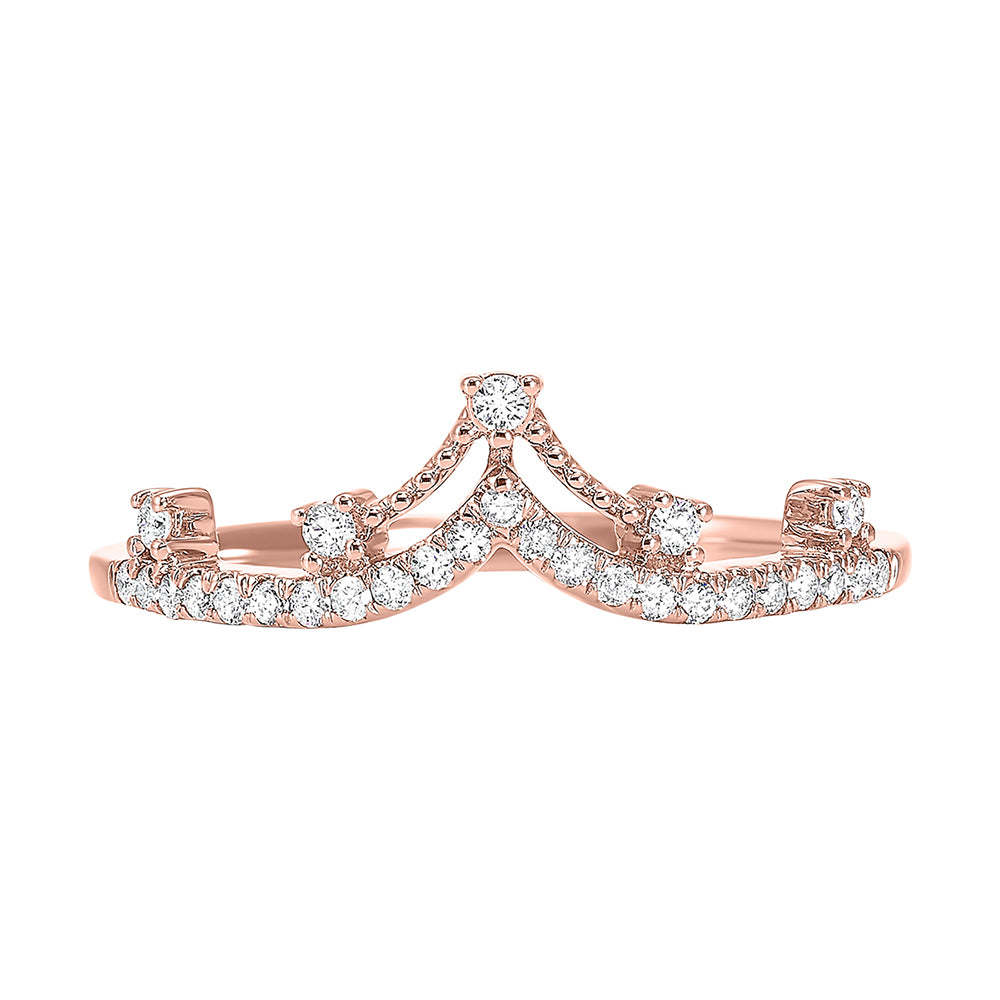 14Kt Rose Gold Diamond 1/5Ctw Ring