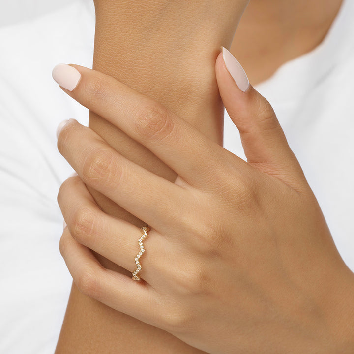 10Kt Yellow Gold Diamond 1/5Ctw Ring