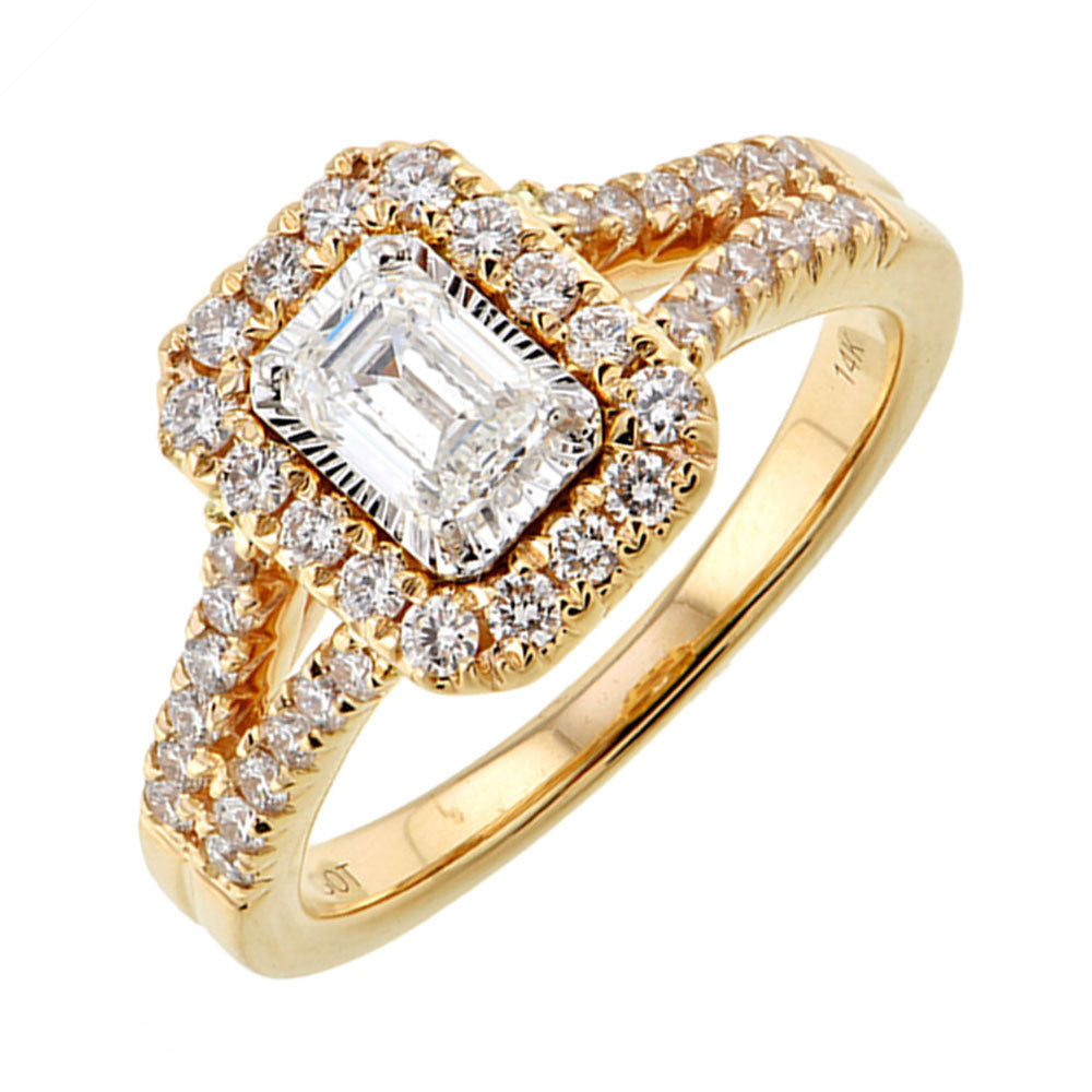 14Kt Yellow Gold Diamond 1Ctw Ring