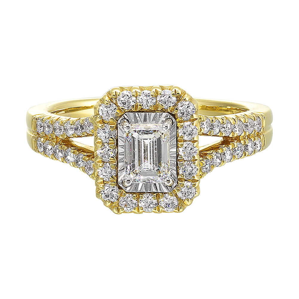 14Kt Yellow Gold Diamond 1Ctw Ring