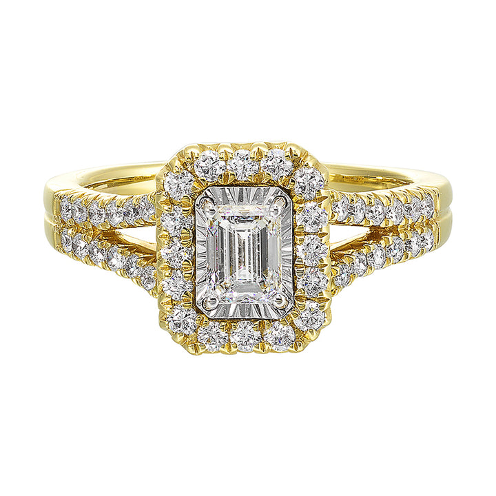 14Kt Yellow Gold Diamond 1Ctw Ring