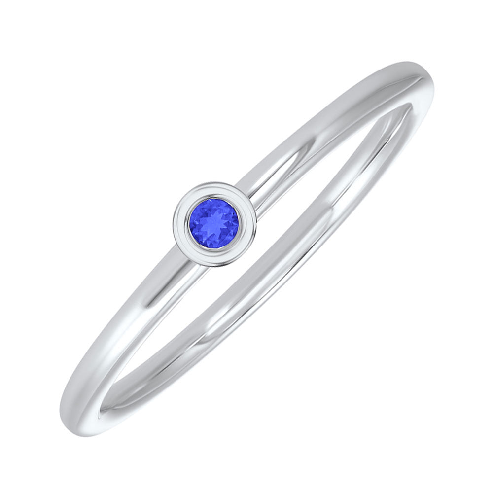 10Kt White Gold & Sapphire 1/25Ctw Ring