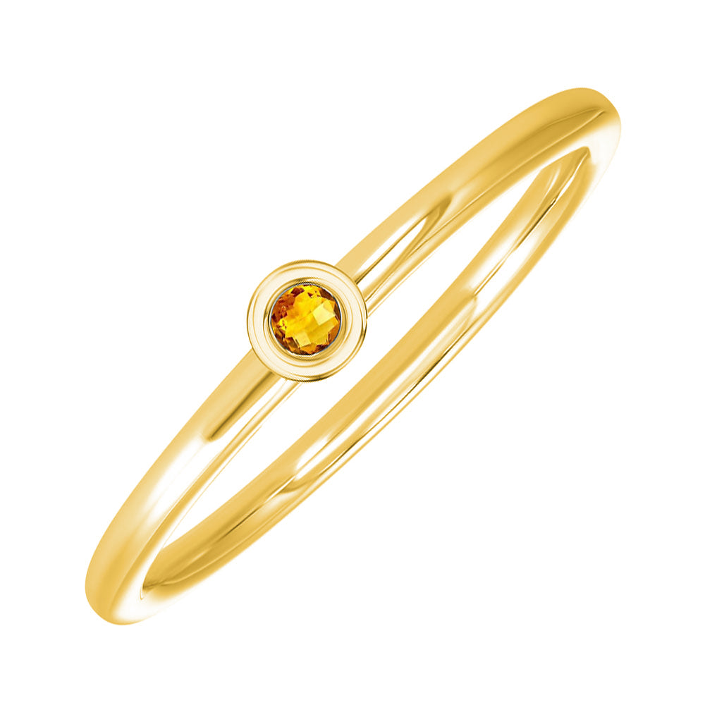 10Kt Yellow Gold Citrine 1/20Ctw Ring