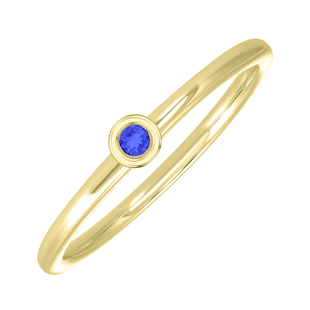 10Kt Yellow Gold Sapphire 1/25Ctw Ring