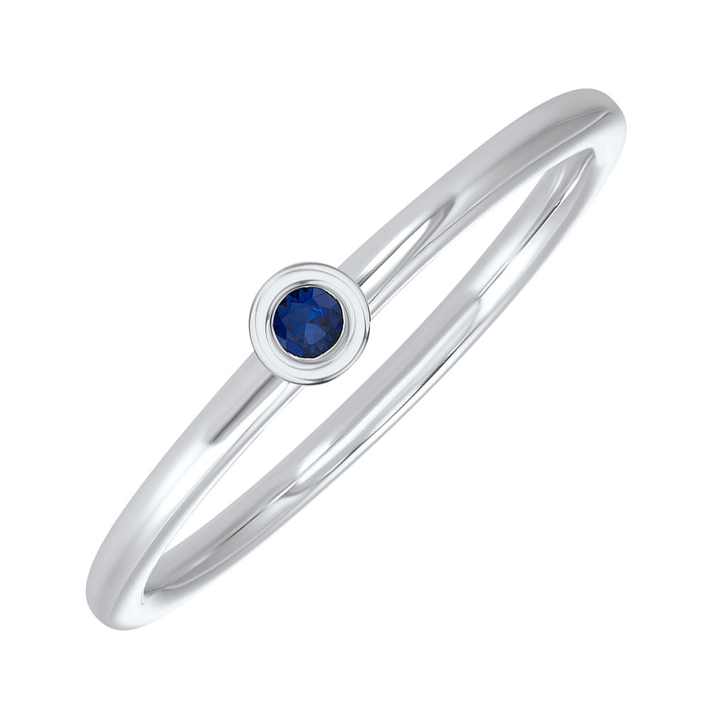 14Kt White Gold Sapphire 1/25Ctw Ring