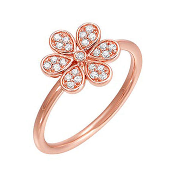 10Kt Rose Gold Diamond 1/7Ctw Ring