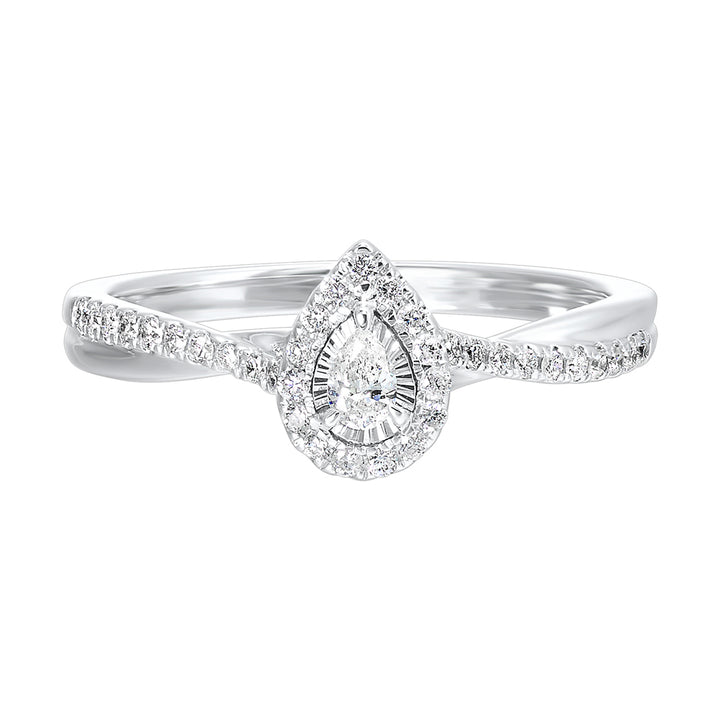 14Kt White Gold Diamond 1/4Ctw Ring