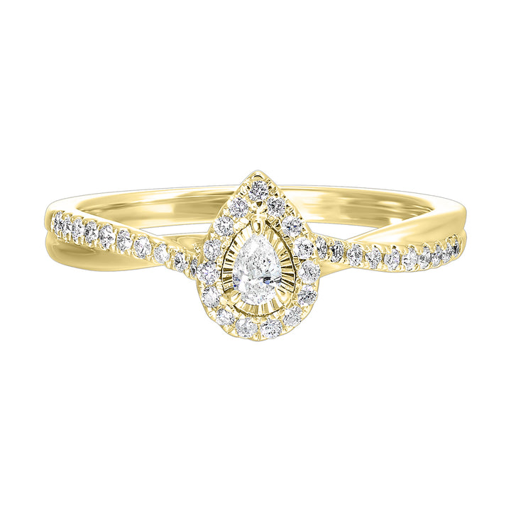 14Kt Yellow Gold Diamond 1/4Ctw Ring