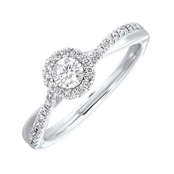 14Kt White Gold Diamond 1/4Ctw Ring