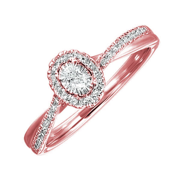 14Kt Rose Gold Diamond 1/4Ctw Ring