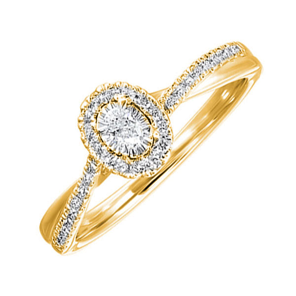14Kt Yellow Gold Diamond 1/4Ctw Ring