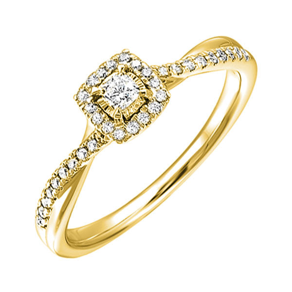 14Kt Yellow Gold Diamond 1/4Ctw Ring