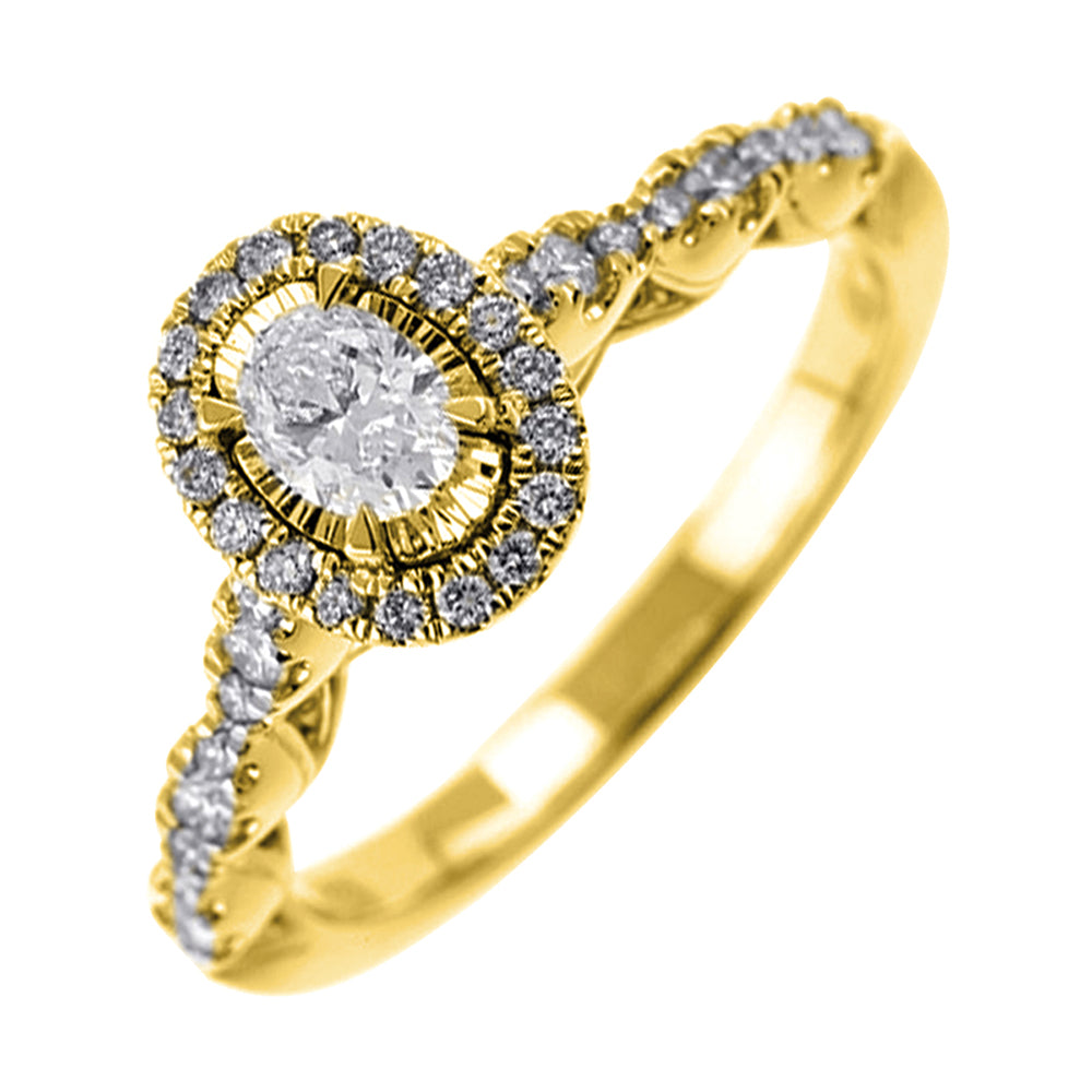 14Kt Yellow Gold Diamond 5/8Ctw Ring
