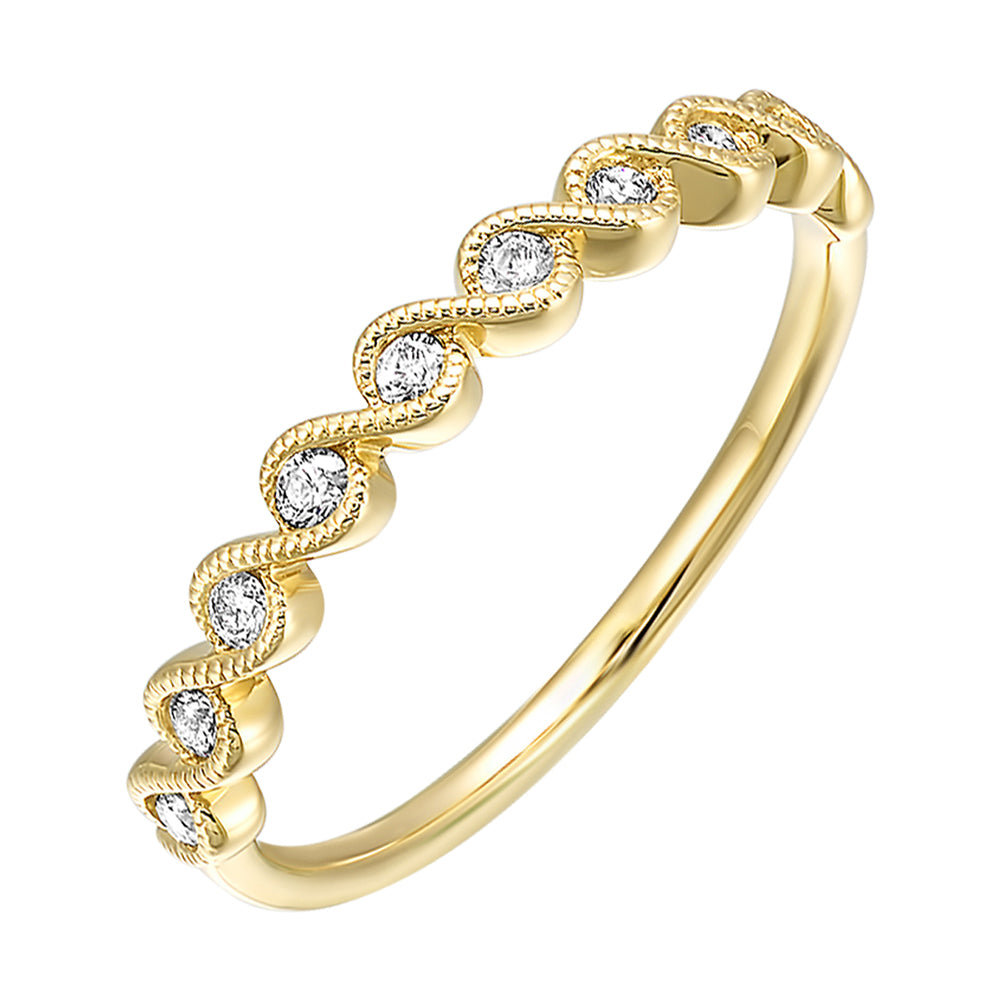 10Kt Yellow Gold Diamond 1/6Ctw Ring