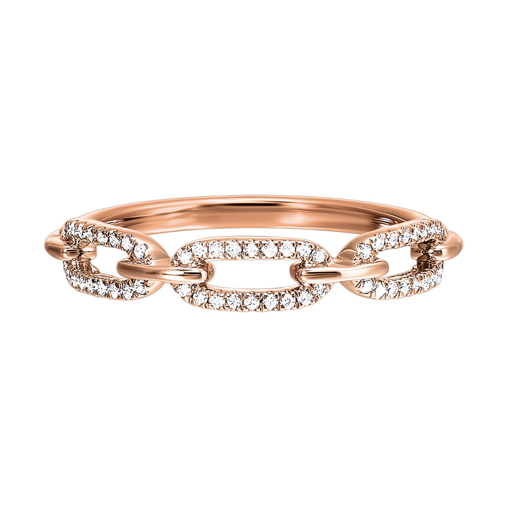 10Kt Rose Gold Diamond 1/7Ctw Ring