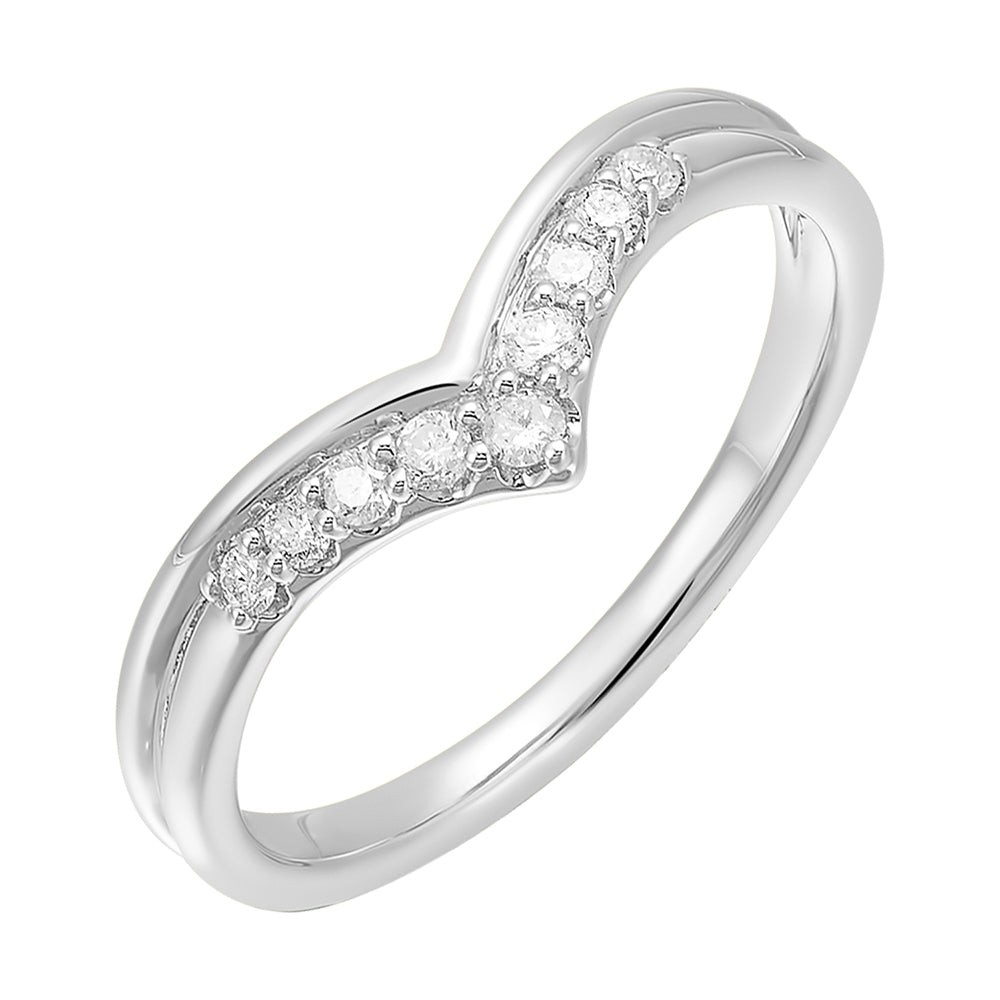 14Kt White Gold Diamond 1/7Ctw Ring