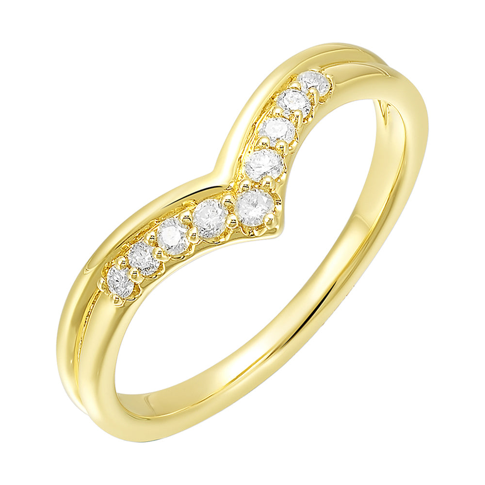 14Kt Yellow Gold Diamond 1/7Ctw Ring