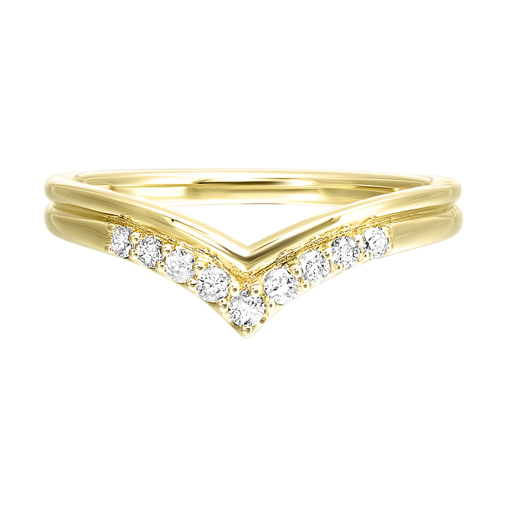 14Kt Yellow Gold Diamond 1/7Ctw Ring