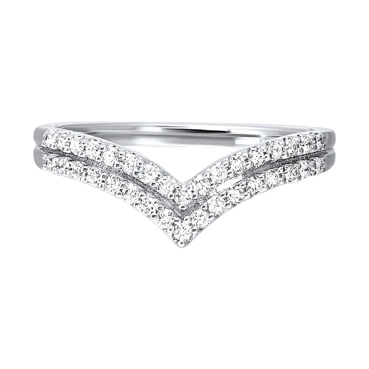 14Kt White Gold Diamond 1/4Ctw Ring