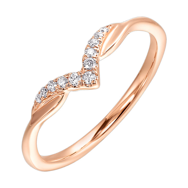 10Kt Rose Gold Diamond 1/12Ctw Ring