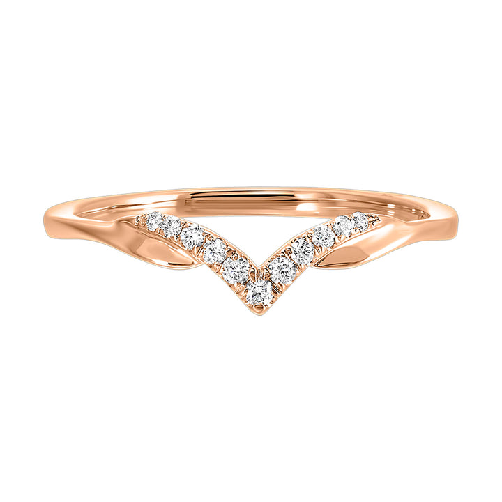 10Kt Rose Gold Diamond 1/12Ctw Ring