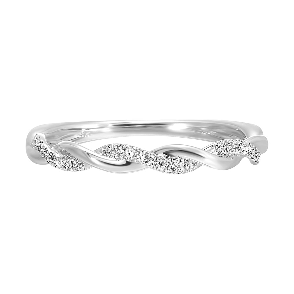 14Kt White Gold Diamond 1/12Ctw Ring