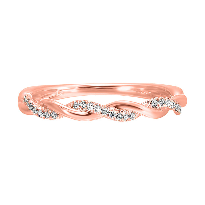 10Kt Rose Gold Diamond 1/12Ctw Ring