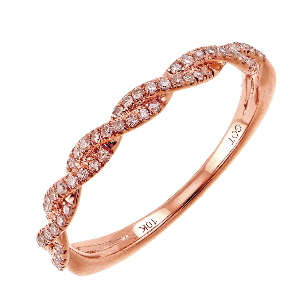 10Kt Rose Gold Diamond 1/6Ctw Ring